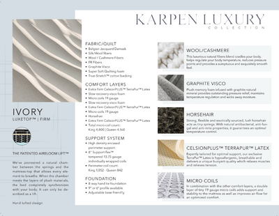 Karpen Luxury Collection - Ivory Luxetop Firm