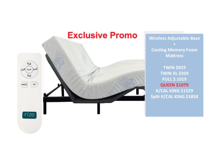 Memory Foam Mattress + Adjustable Base Promo
